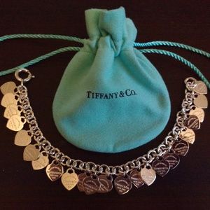 Tiffany Sterling Silver Multi-Heart Tag Bracelet
